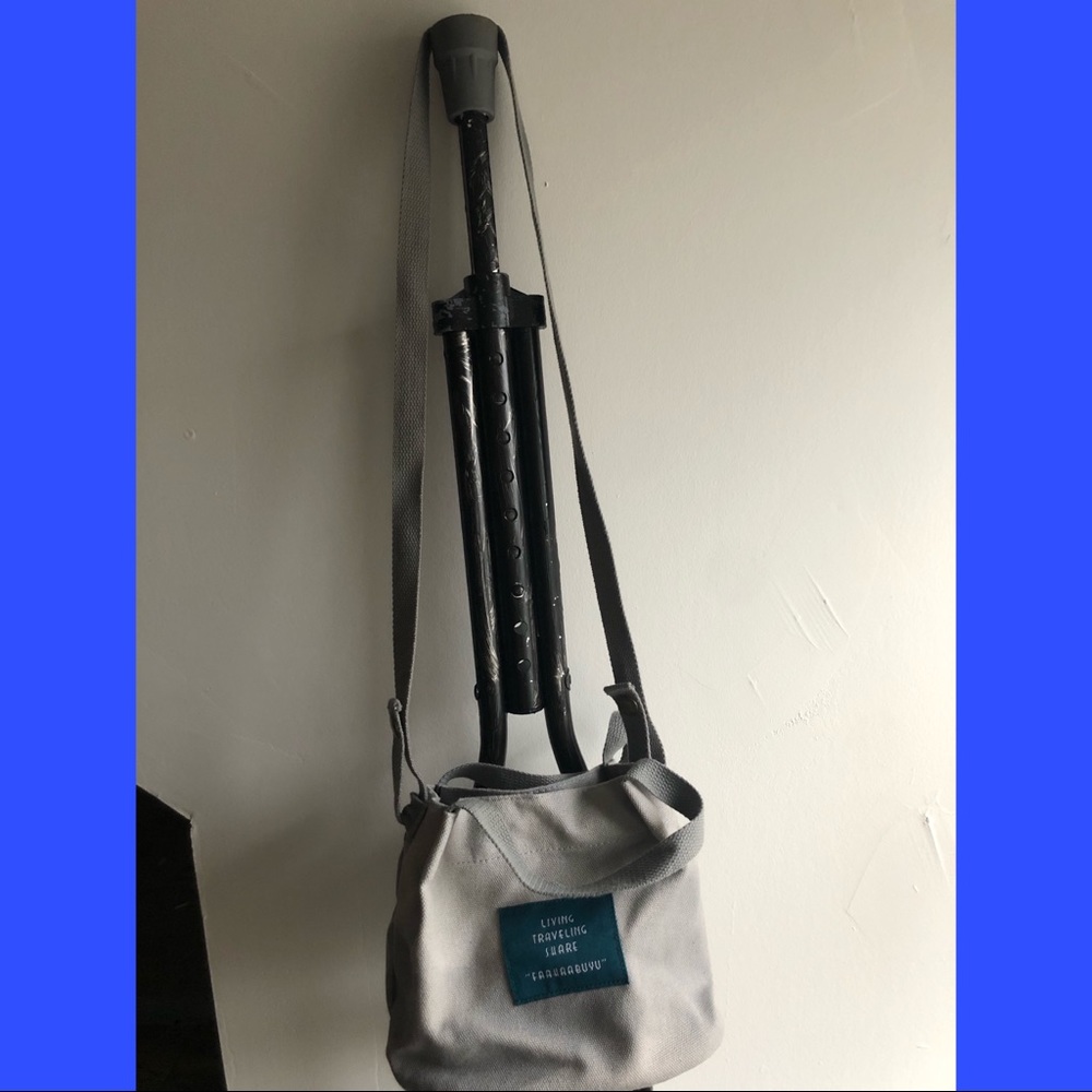 Gray crossbody bag